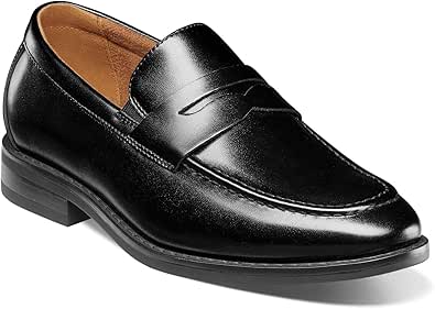 Florsheim Mocassino Uomo Como Flat Strap - Pelle Nera, Tacco Basso, Fodera In Pelle