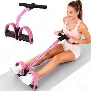 Multifunction Tension Rope, 6-Tube Elastic Yoga Pedal Puller Resistance Band, Natural Latex Tension Rope Fitness, for Abdomen/Waist/Arm/Leg Stretching Slimming Training