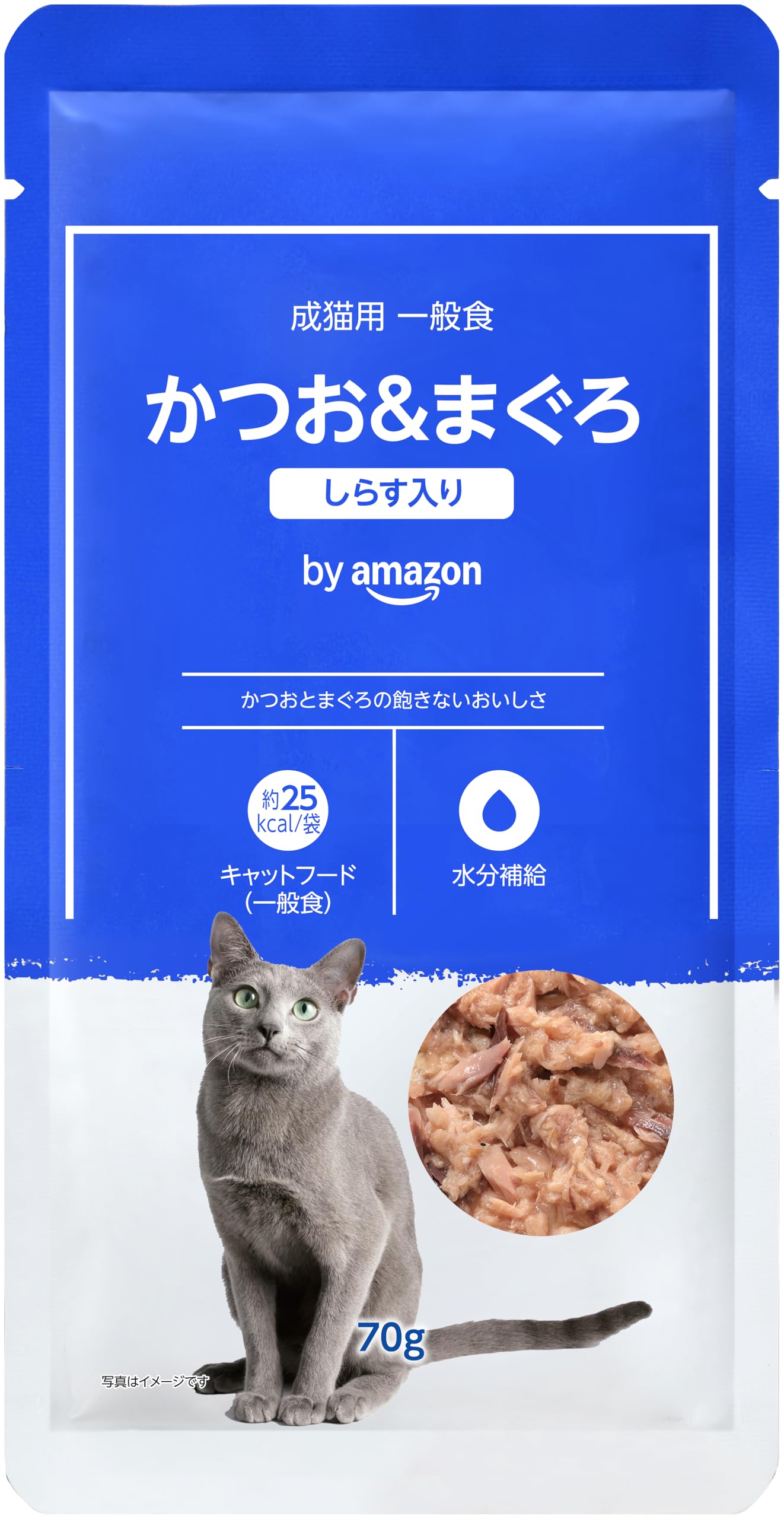 Amazon キャットフード ウェット パウチ 成猫用 かつお&まぐろしらす入り Amazon.co.jp: by Amazon キャットフード ウェット パウチ 成猫用 一般