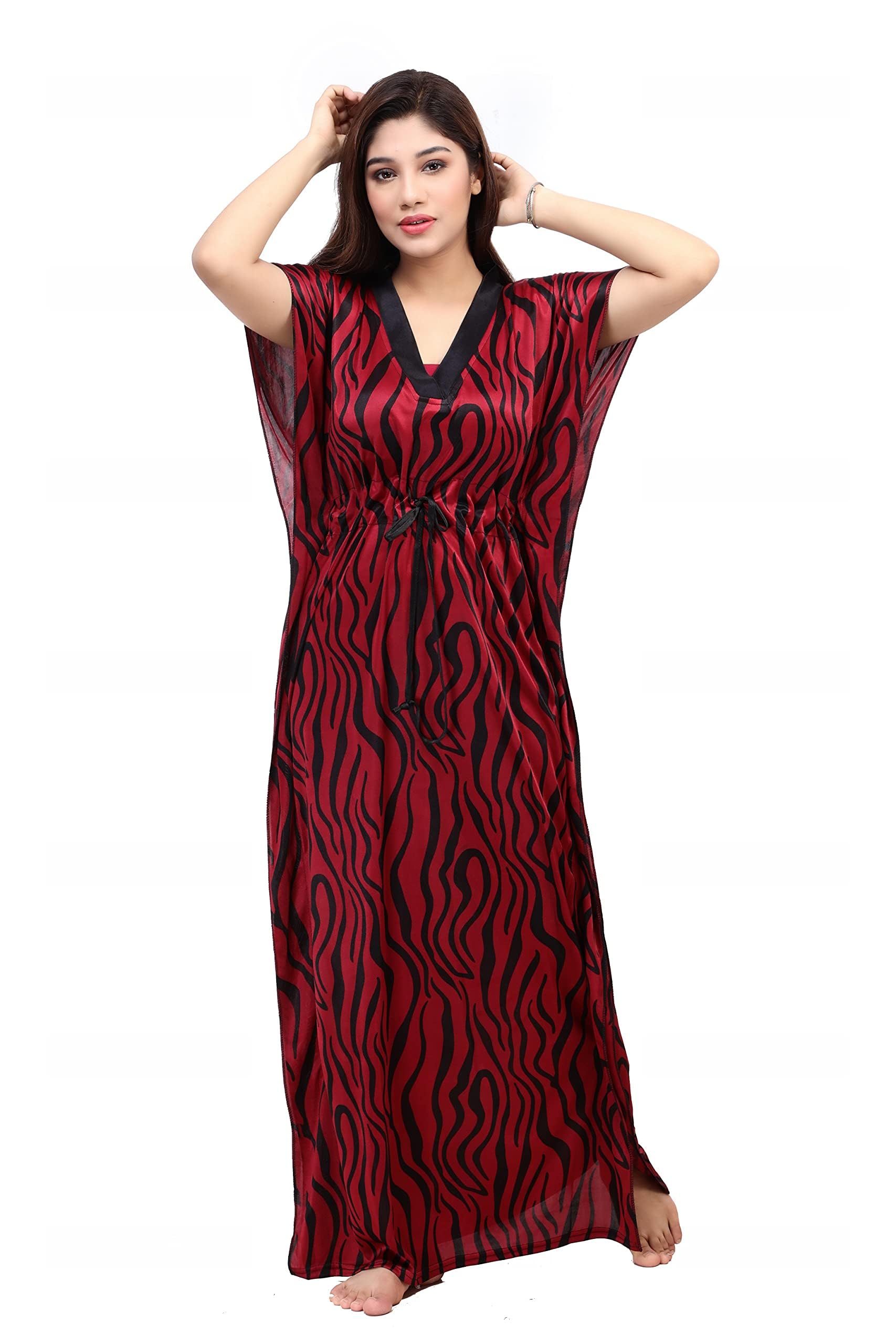 prathavastra Digital Printed Long Gown for Women | Fashionable Ethnic Dress for Special Occasions Maroon-picture-19