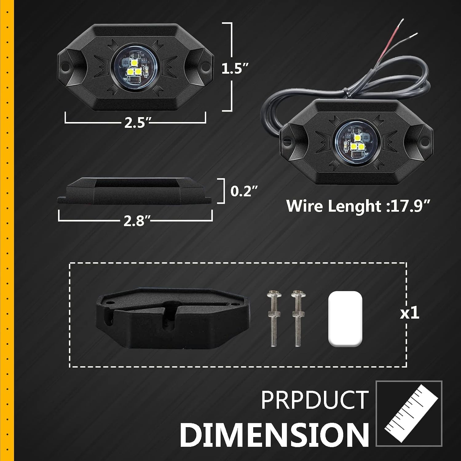 LED Rock Lights White 20Pods 6000K Waterproof LED Neon Underglow Light for Truck Car ATV UTV SUV Off Road Boat High Power Under Body Glow Trail Rig Lamp