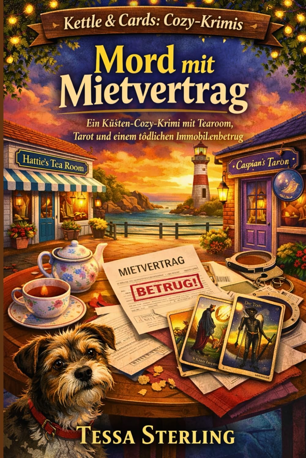 Mord mit Mietvertrag: Ein Küsten-Cozy-Krimi mit Tearoom, Tarot und einem tödlichen Immobilienbetrug (Kettle & Cards Cozy-Krimis)