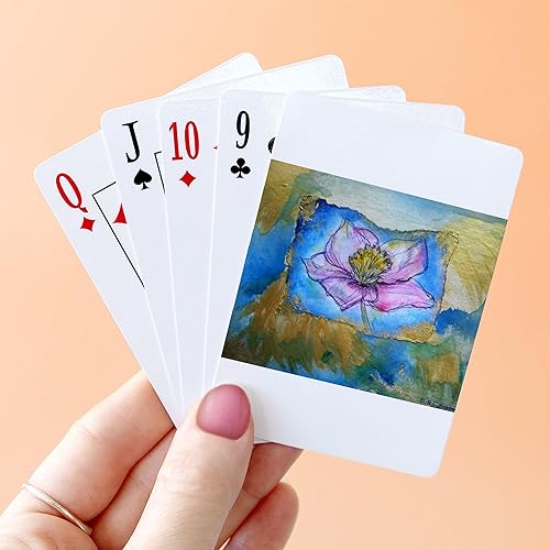 Miniatura 4 de CafePress Pink Flower! Floral Art! Standard Size Playing Cards