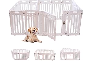2 Room Pet Playpen with Door: DIY Shape Dog Fence