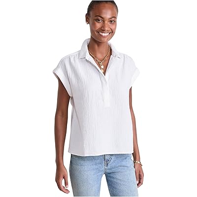 Vineyard Vines Gauze Top white cap