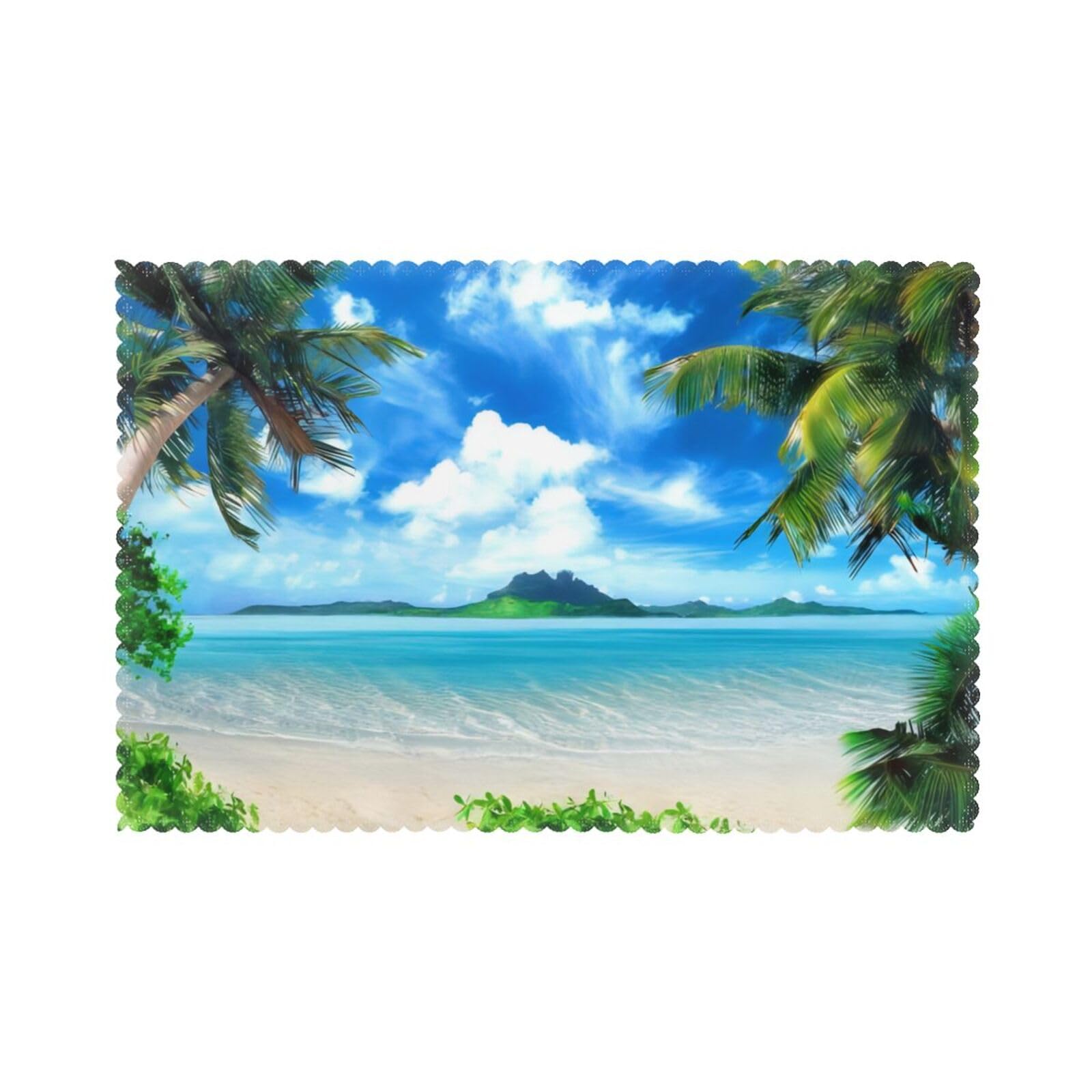 YYHHAOFA The Sea Prints Placemats Set of 6 12x18in – Create Cozy Table Settings for Everyday Moments & Special Gatherings