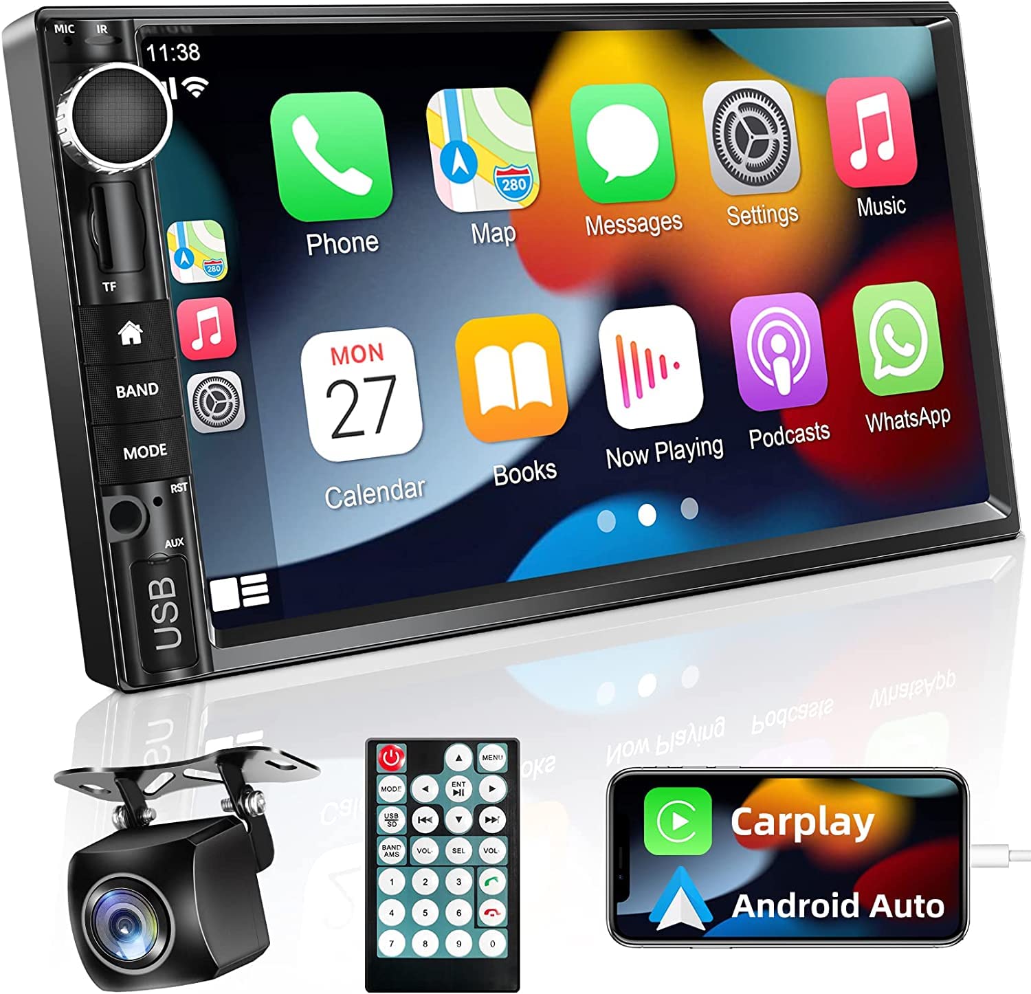 Buy Double Din Car Stereo Radio with Bluetooth, 7Inch Touch Screen Car