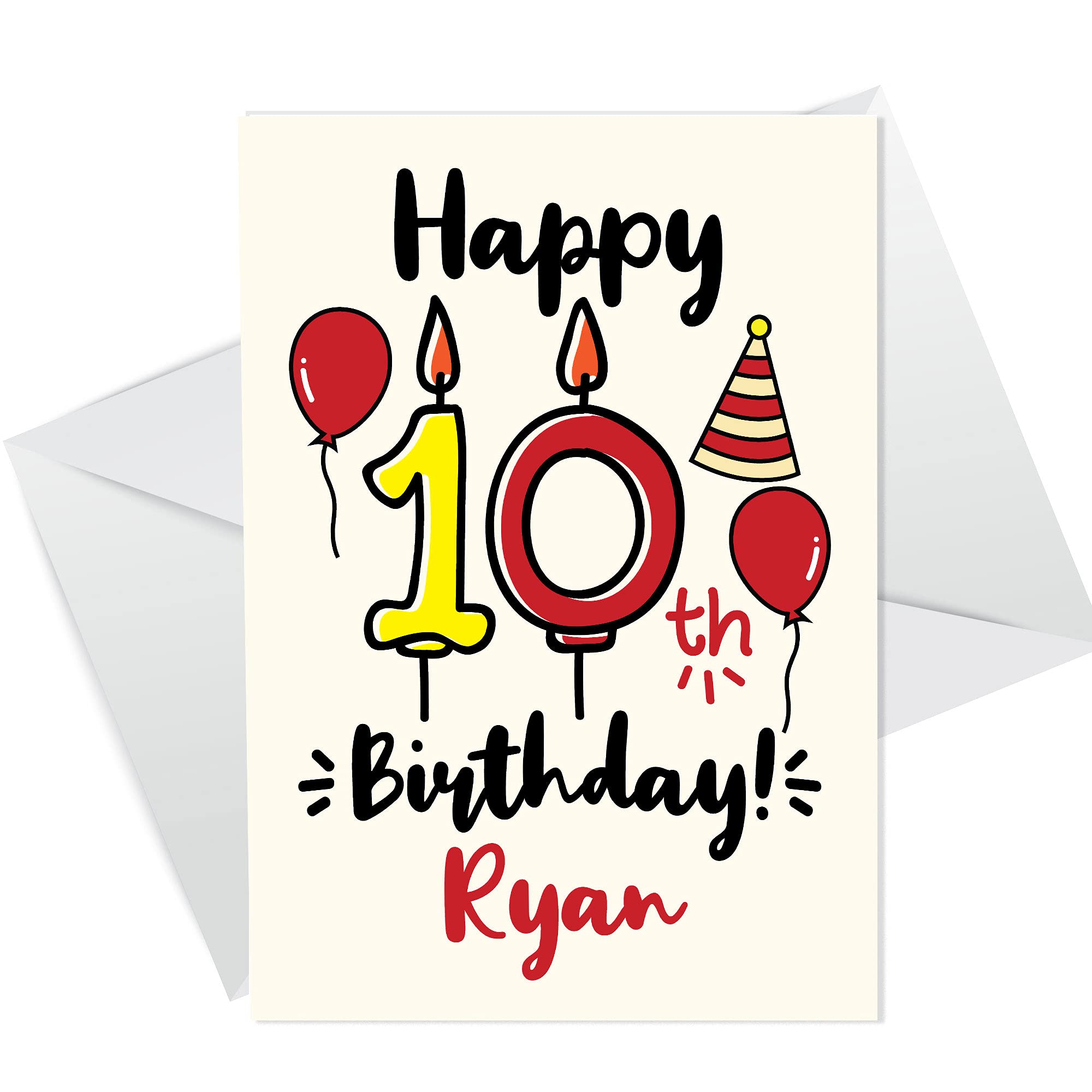 10th Birthday Card Boy Girl Personalised Card For Son Daughter Grandson Friend