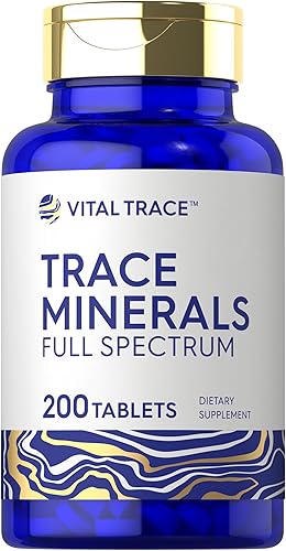 Carlyle Minerales traza | 200 tabletas | Suplemento de espectro completo | Complejo sin OMG y sin gluten | por Vital Trace