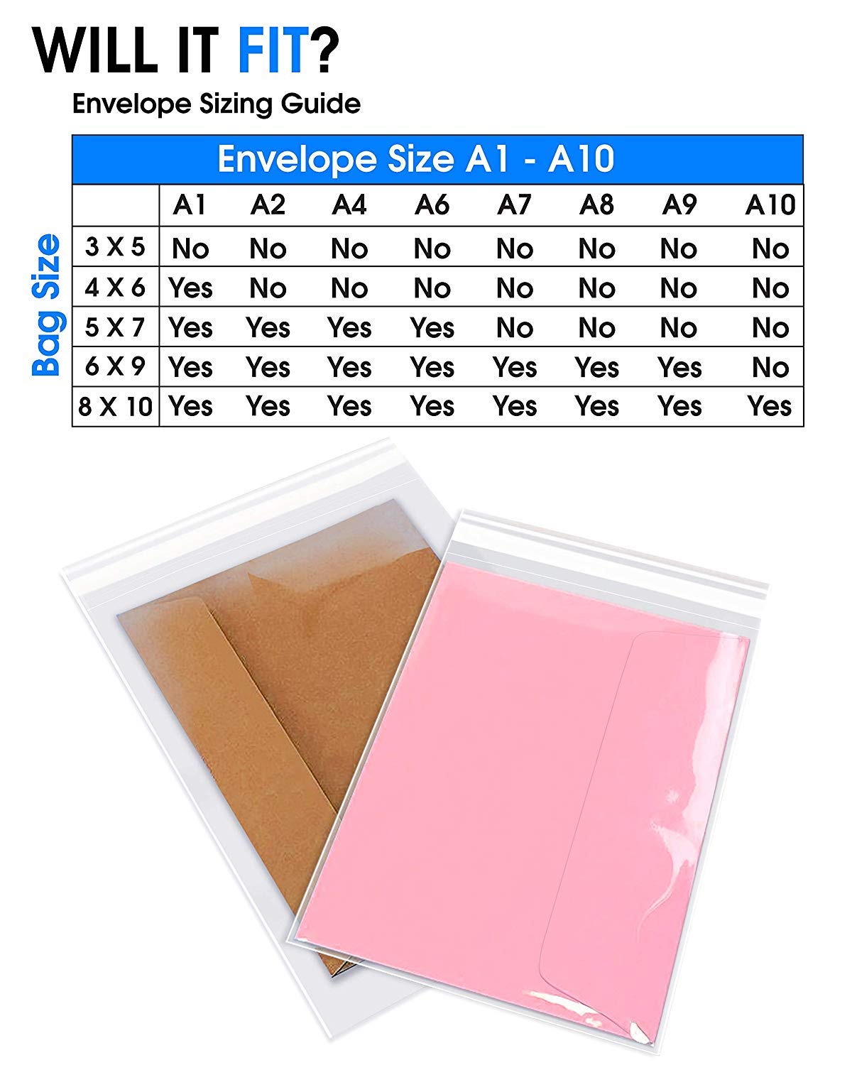 Amazon.com: 200ct Adhesive Treat Bags 6x9 Clear - 1.4 mils Medium