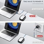Yonktoo Mouse Jiggler indétectable – Ultra Slim Mouse Mover avec mouvement réaliste, aucun logiciel nécessaire, garde votre PC Réveillez-vous et activez, conservez votre ordinateur Réveille-toi pour un travail à distance ou à bureau - noir