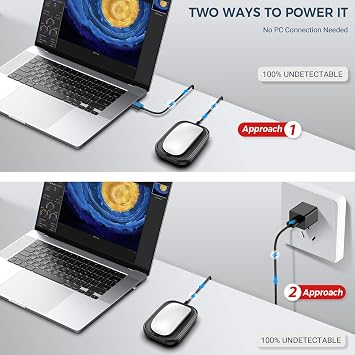 Yonktoo Mouse Jiggler Undetectable, Slim Mouse Mover with On/Off Switch