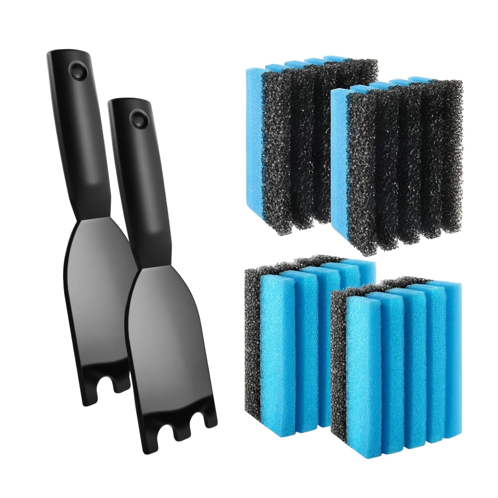 KAHDGSS Efficient Grills Cleaning Tool with Sponges and Scrapers Spatula for Barbecue Barbecue Cleaning Spongiform
