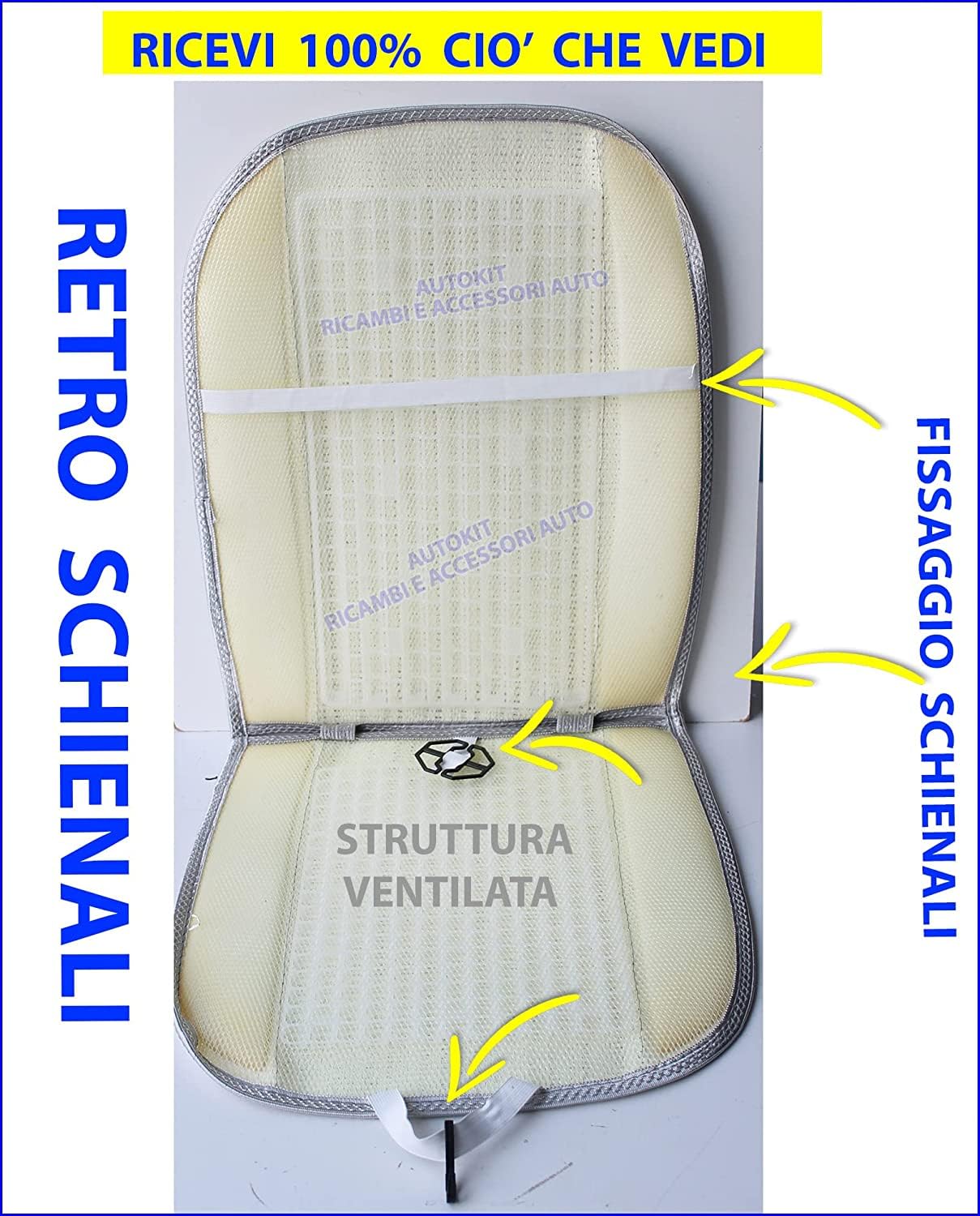 Coprisedili Seduta e Schienale Universale 7 pezzi In PVC Anteriore e Posteriore