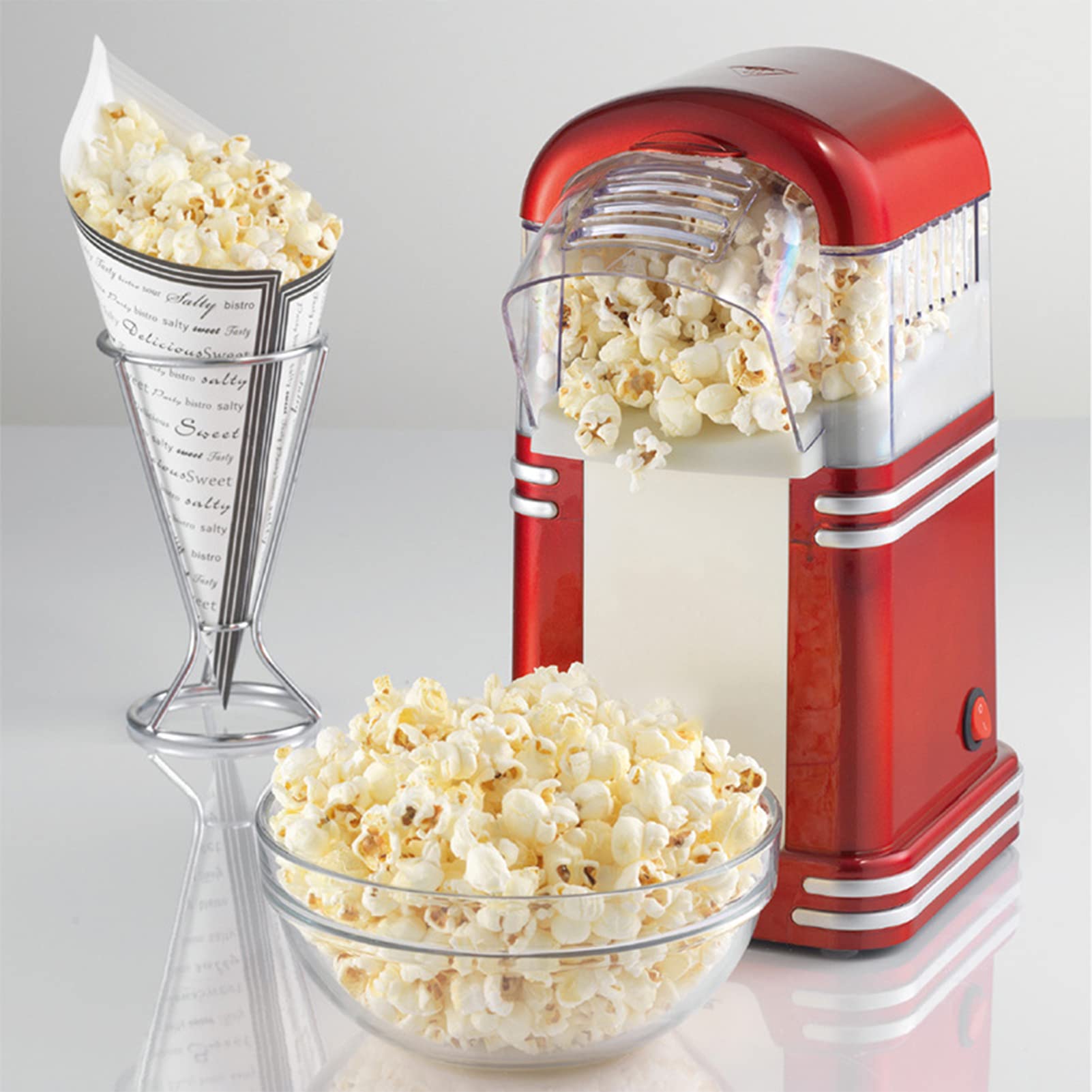 Macchina per Popcorn, Macchina per Popcorn ad Aria Calda per Popcorn Senza Olio, Macchina per la Produzione di Popcorn ad Aria Calda per la casa, Popper per Popcorn di Grande capac