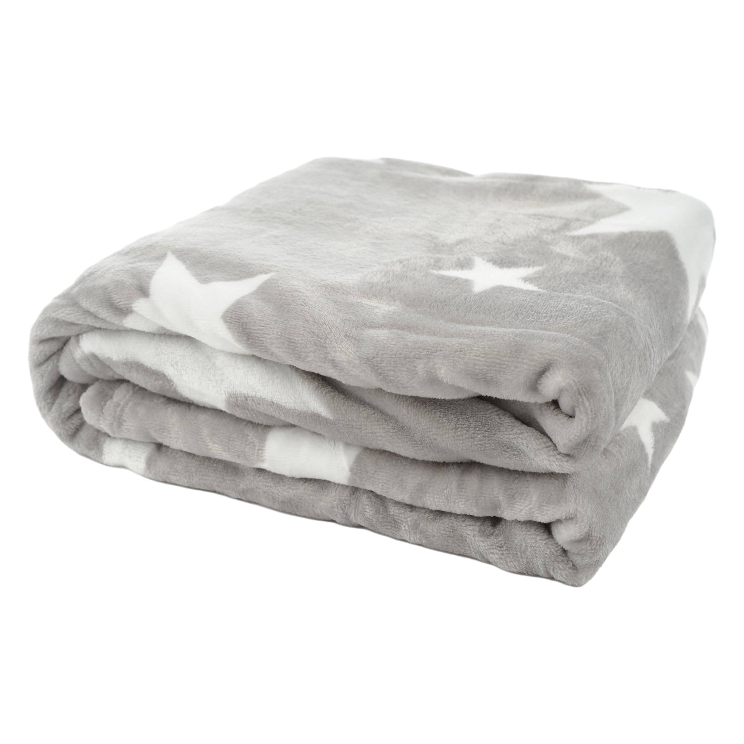 H HANSEL HOME Manta para Sofá Extrasuave Microfibra, Manta Sofa Franela, Manta Polar para Cama, para Toda Estación - Estrella,130x160cm