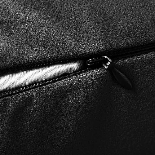 Vista 83 de Juego de 2 fundas de almohada de terciopelo para sofá y cama, 18 x 18 pulgadas, color verde azulado