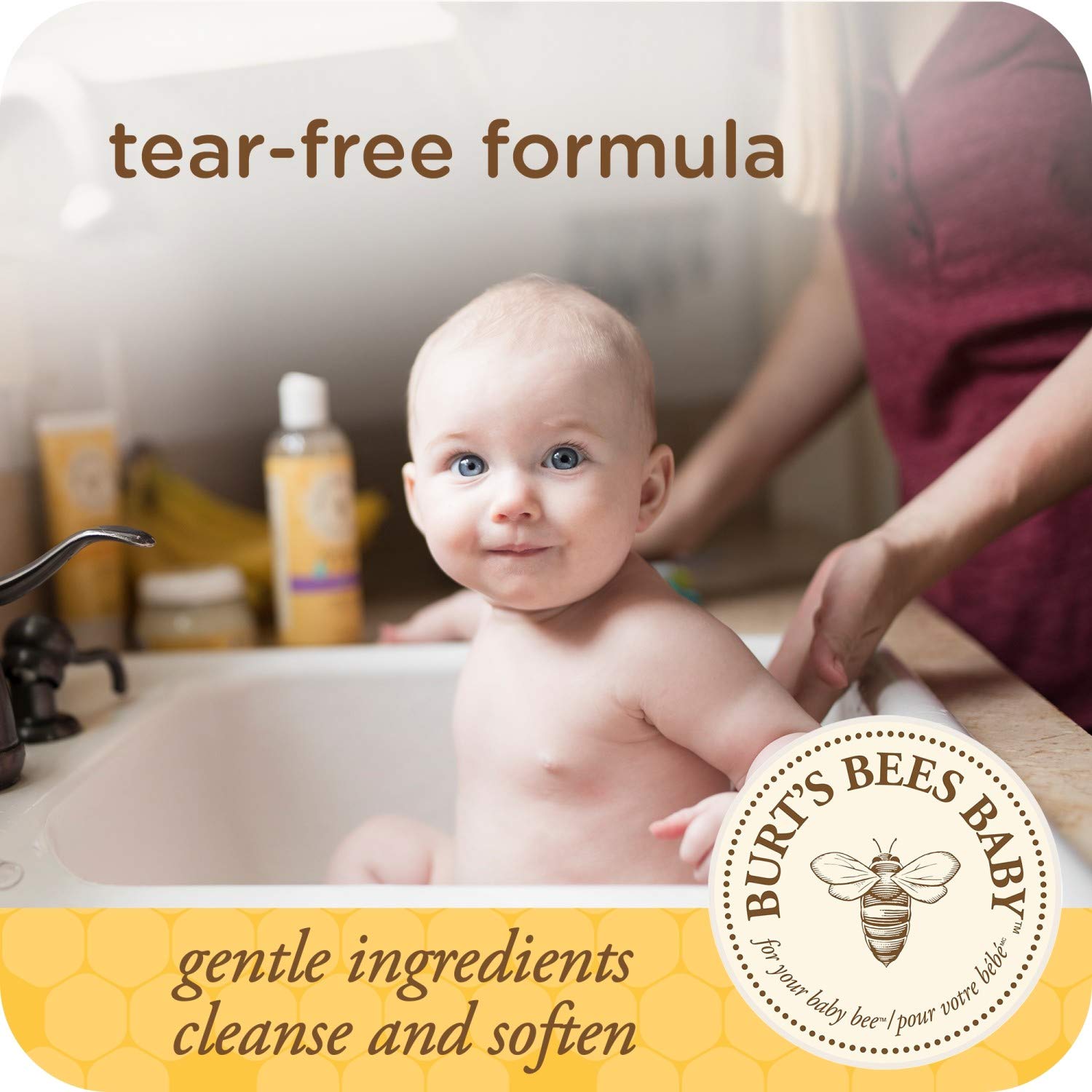 Burts Bees Baby Bubble Bath, Tear Free Baby Wash - 12 Ounce Bottle