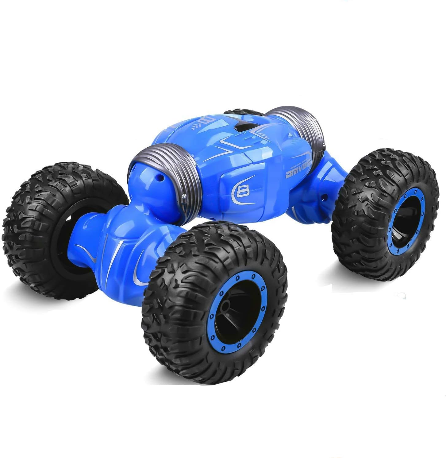 STARTO Remote Control Car 360 Degree RC Stunt Car for Kids, 1/24 2.4GHz 4WD Double Sided Spinning LED Dazzling Tumbling Crawler Vehicle for Boys and Girls (Green)