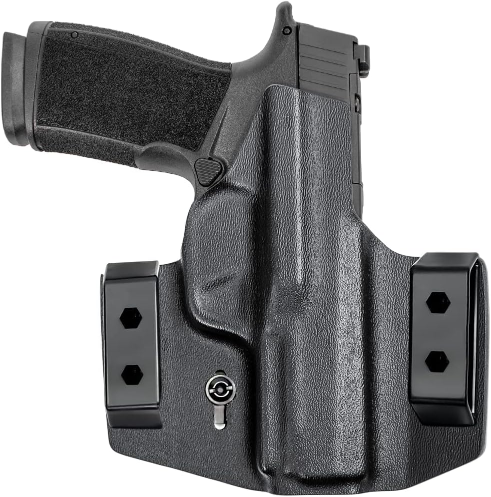 Tulster OWB Contour Kydex Holster in Left Hand fits: Sig Sauer P365 XMACRO | Optic Compatible Outside The Waistband Concealed Carry