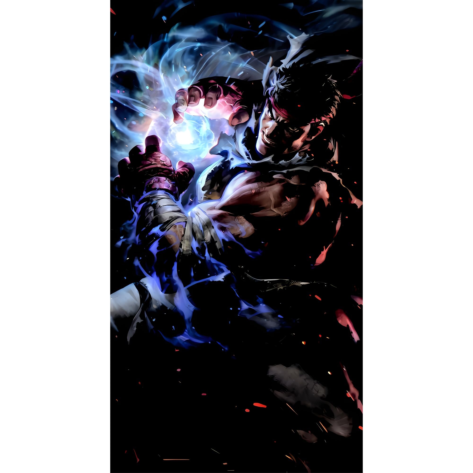 Trdmcfbn Classic Art Print, Street Fighter Hero Canvas Wall Art, Hadouken Fighter Painting, Wall Art Decoration(60x90cm/NO fraze)
