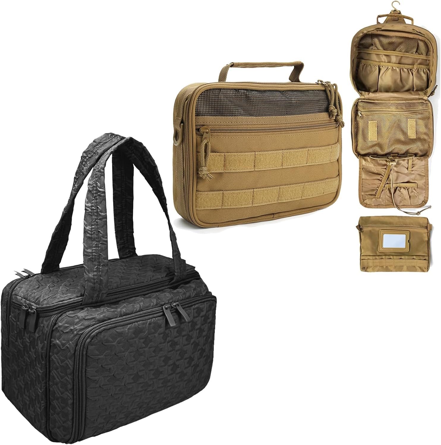 GVCELS Tactical Toiletry Bag for Men & Toiletry Bag for Traveling Women Black
