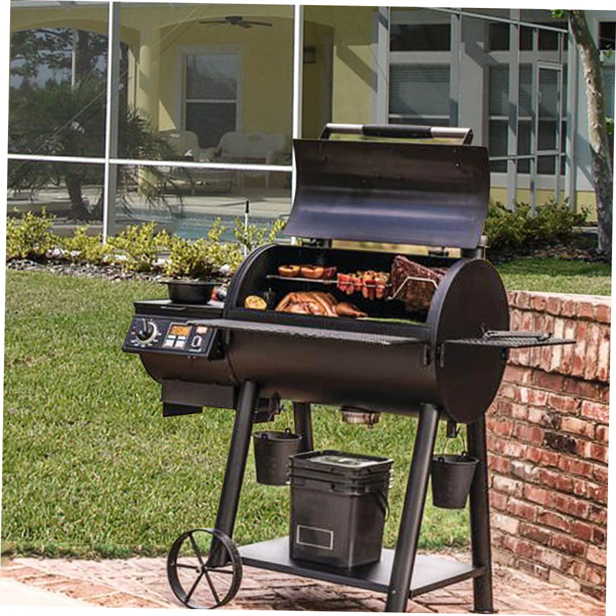 2piezas Cubeta De para Barbacoa Recipiente Antideslizante para Grasa De Parrilla para Resistente y