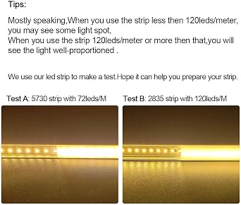 HAMRVL 6 Pack 30cm/1ft 17.2x7mm LED Aluminum Channel System with U-Shaped Cover LED Strip Light Diffuser with White End Caps and Mounting Clips for Indoor Under Counter Lighting Fixtures Accessories