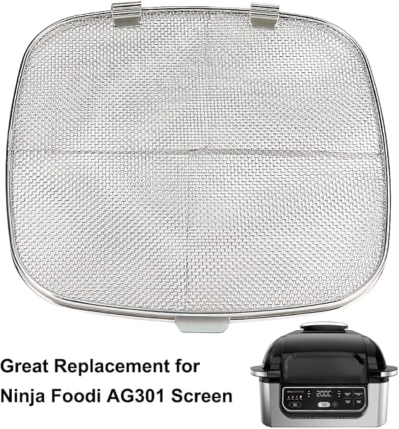 BYKITCHEN Stainless Steel Spatter Shield for Ninja AG301/LG451BK Grill