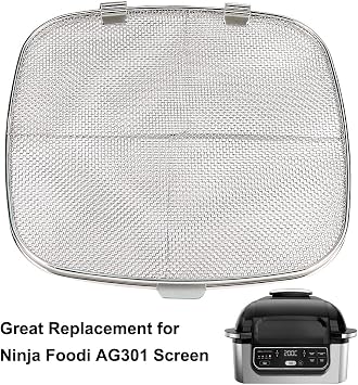 BYKITCHEN Stainless Steel Spatter Shield for Ninja AG301/LG451BK Grill