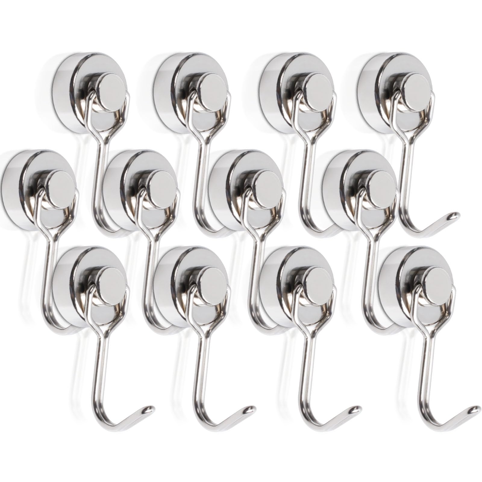 Amazon.co.jp: 12個セット 超強力マグネット フック 直径20mm 超