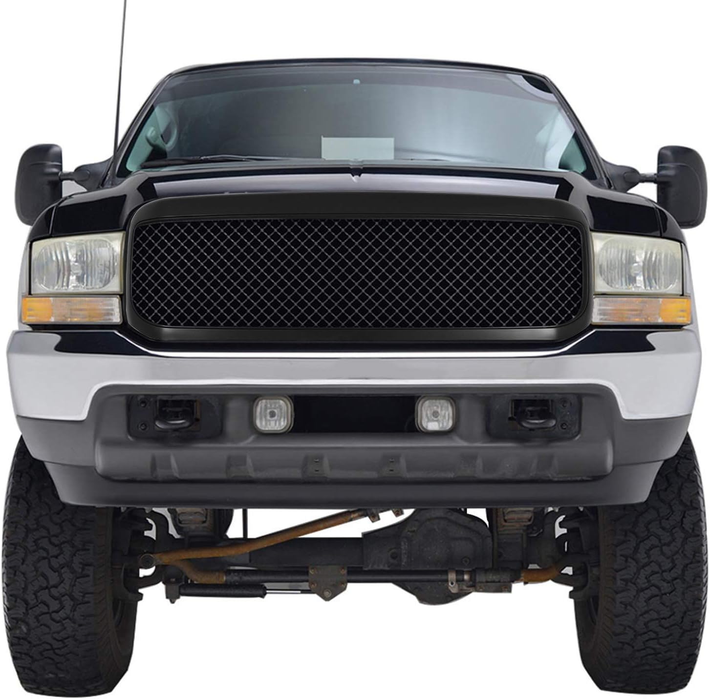 Tidal Replacement Grille Mesh Front Black ABS Upper Grill for 99-04 Super Duty