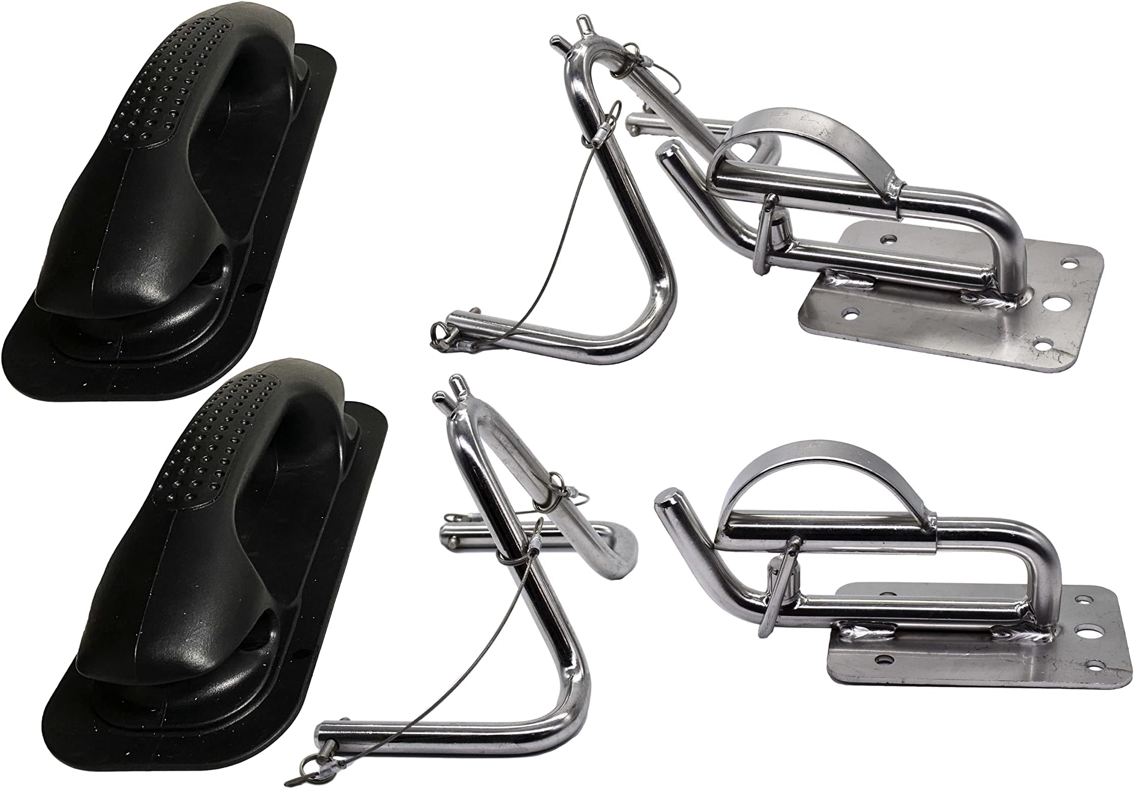 MARINE CITY Quick Release Snap Davits Set – 304 Stainless Steel, 150 lb Lifting Capacity, Includes Mounting Hardware for Yachts & Boats (Pack of 2)
