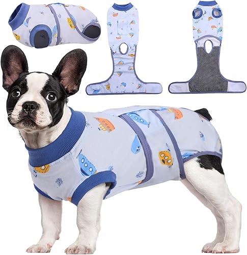 Miniatura 91 de Kuoser Traje de recuperación para perros y gatos después de la cirugía, camisa profesional de recuperación de mascotas, vendajes para heridas