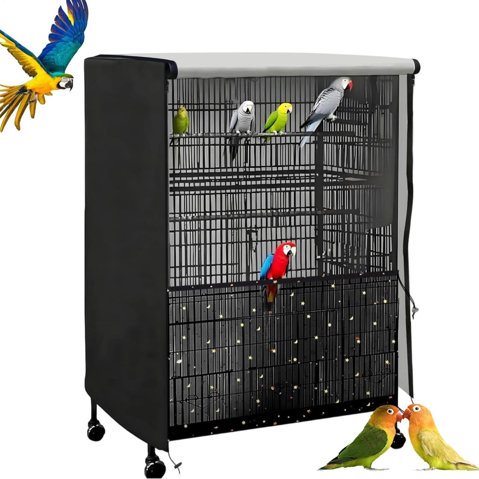 Housse de cage pour oiseaux de nuit élimine le stress et la lumière