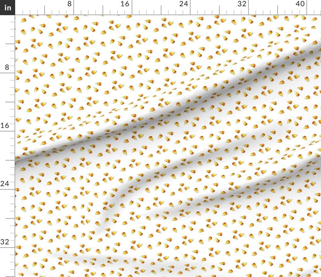 Spoonflower Fabric - Candy Corn Holiday Fall Halloween Treats Treat Printed on Petal Signature Cotton Fabric by The Yard - Sewing Quilting Apparel Crafts Decor