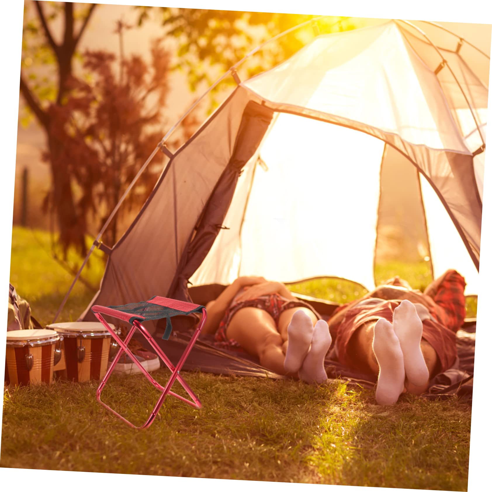 BESTonZON Pieghevole Piccolo Sgabello Portatile Pieghevole Per Giardinaggio Viaggi e Picnic Realizzata Materiali Per