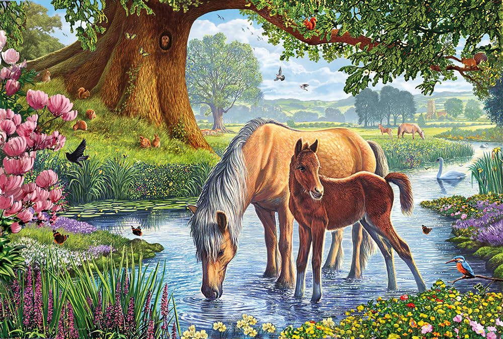 Schmidt Mare and Foal Children's Jigsaw Puzzle (150-Piece)