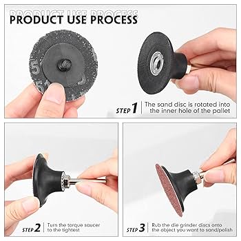 Newwiee 150 Pieces 2 Inch Sanding Discs 36 Grit Roll Lock