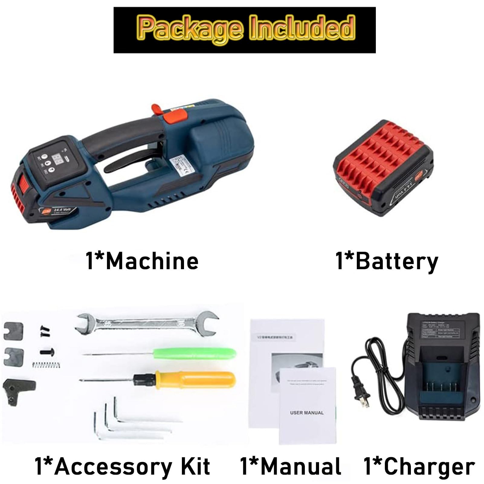 Cercleuse Électrique Machine De Cerclage D'emballage Sans Bande Inférieure Machine De Cerclage Manuel Pour Largeur De Bande PP Et PET 1/2" 5/8" Pour Tendeur De Ruban D'emballage En Plastique