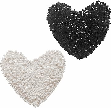 2000Pcs Fuse Bead - 5mm White Black Melting Beads for Crafts, Beads Bulk Refill.