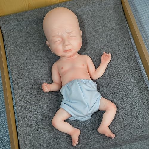 OZYZPO Muñeca de bebé Reborn de silicona completa de 16 pulgadas, muñeca de bebé realista con cordón umbilical real, no muñecas de vinilo, muñeca de