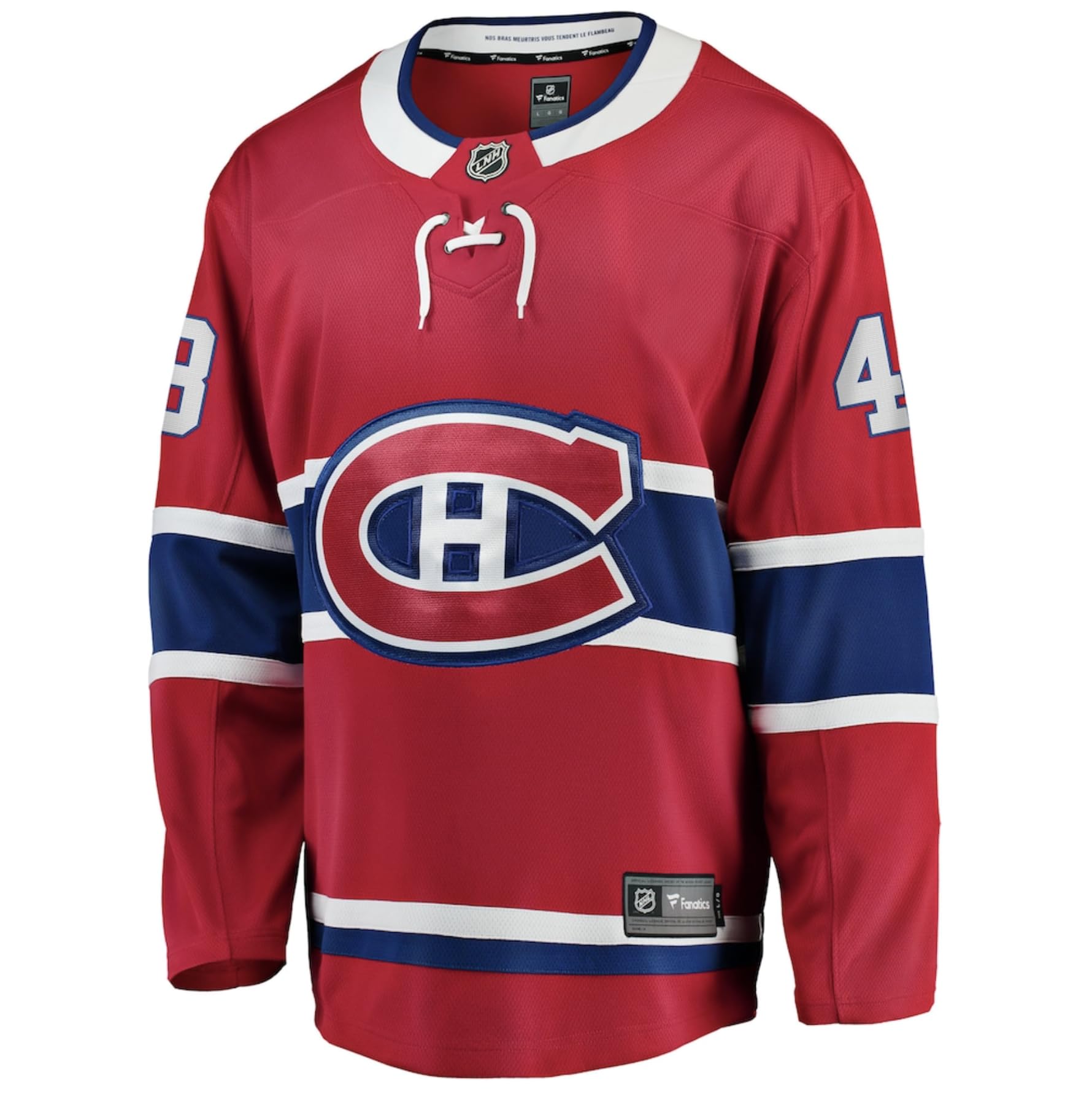 Fanatics Lane Hutson #48 Montreal Canadiens Home Breakaway Jersey - Red - 3