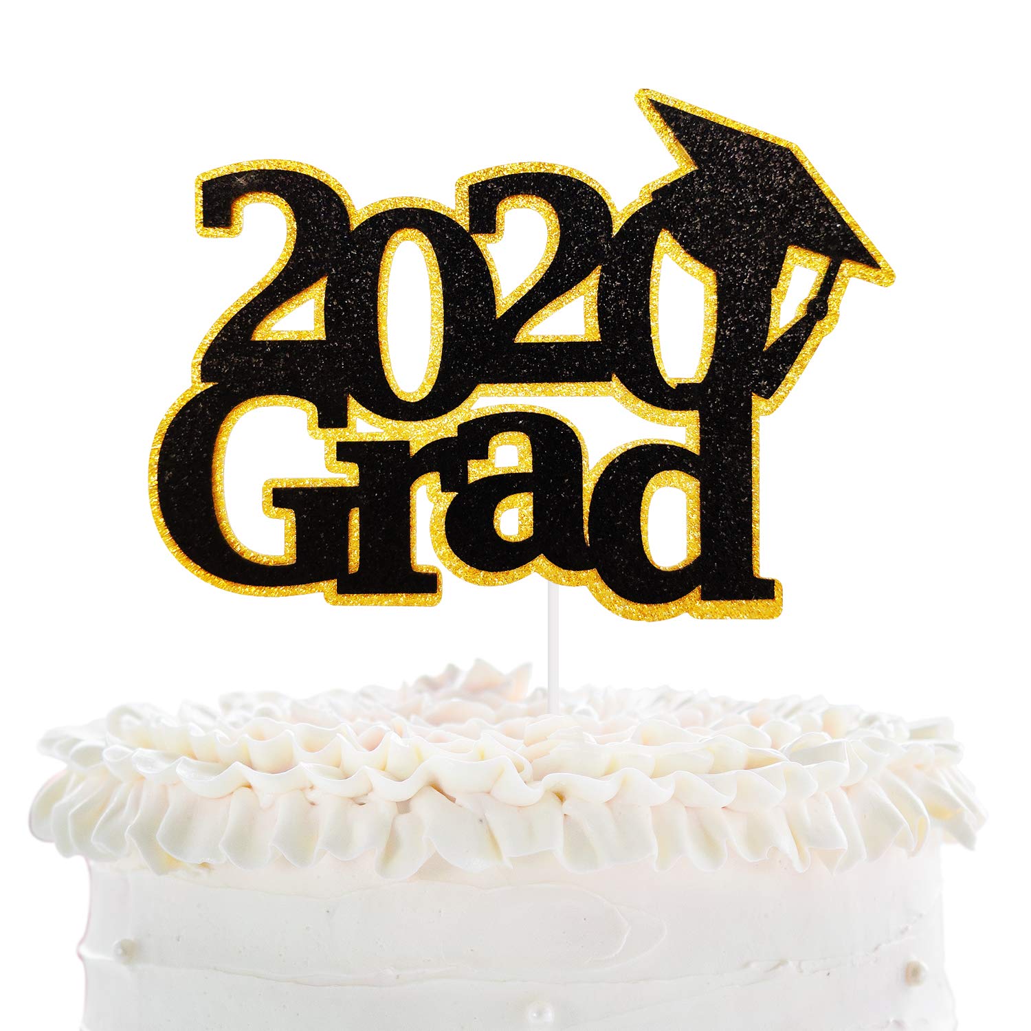 Kindergarten Grad 2023 Graduation Cake Topper - Class Of 2023 Blue Glitter Cake Topper - Congrats Preschool PreK School 2023 Grad Party Decorations