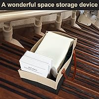 Vista 6 de Shappy Cestas de escalera con asas y panel de soporte, cesta de fieltro de 16 pulgadas para escaleras para alfombras y madera plegable