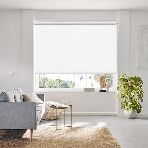 Miniatura 2 de Persianas enrollables 100 % opacas, sin herramientas y sin perforaciones, oscurecimiento de la habitación, con aislamiento térmico para hogar y