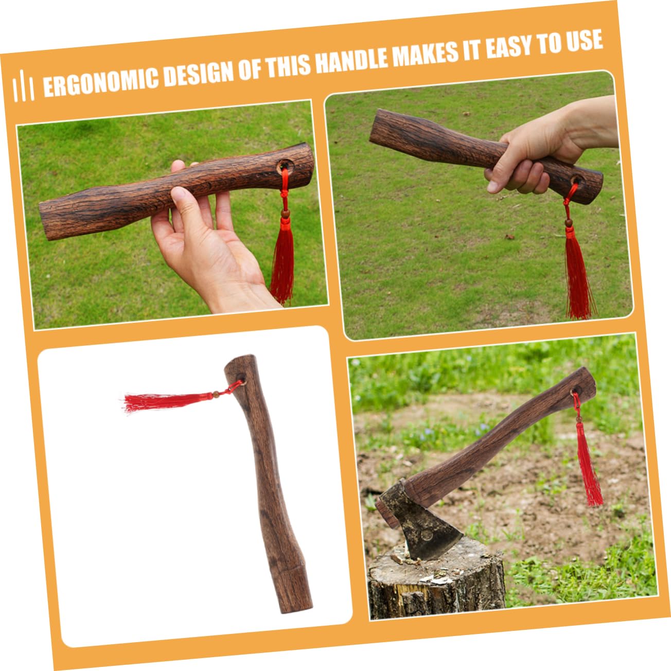 DOITOOL 4piezas Mango De Madera Para De Mango De De Madera De Herramienta De Camping y Jardinería Diseño Ergonómico y Superficie Cómodo