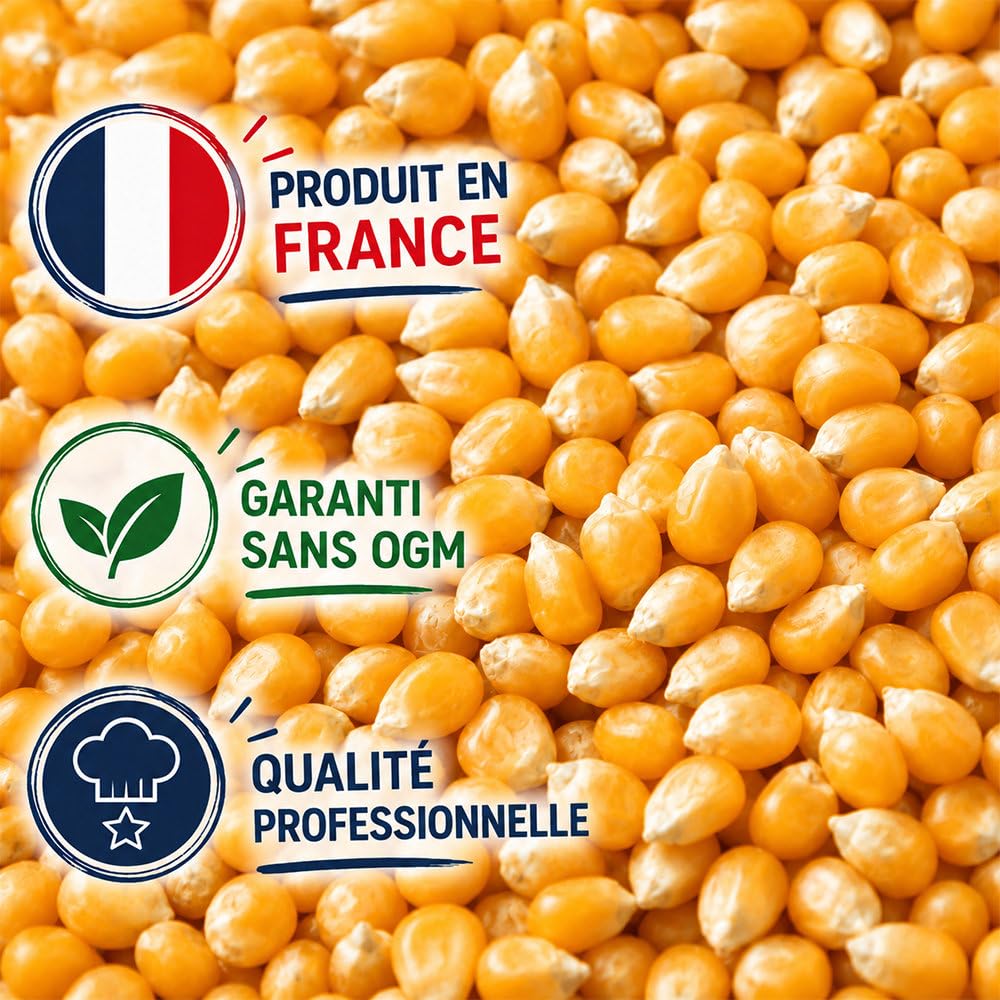 GT CATERING Maïs pour pop-corn - 4 kg - Produit en France
