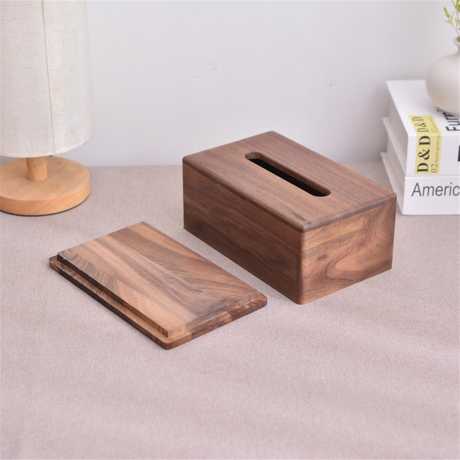 Box für Taschentücher Schwarze Walnuss-Papierschubladenbox, Wohnzimmer-Tischplatte, Couchtisch, Massivholz-Taschentuchbox, einfache Holz-Mahlzeiten-Taschentuch-Aufbewahrungsbox Taschentuch Box (Color