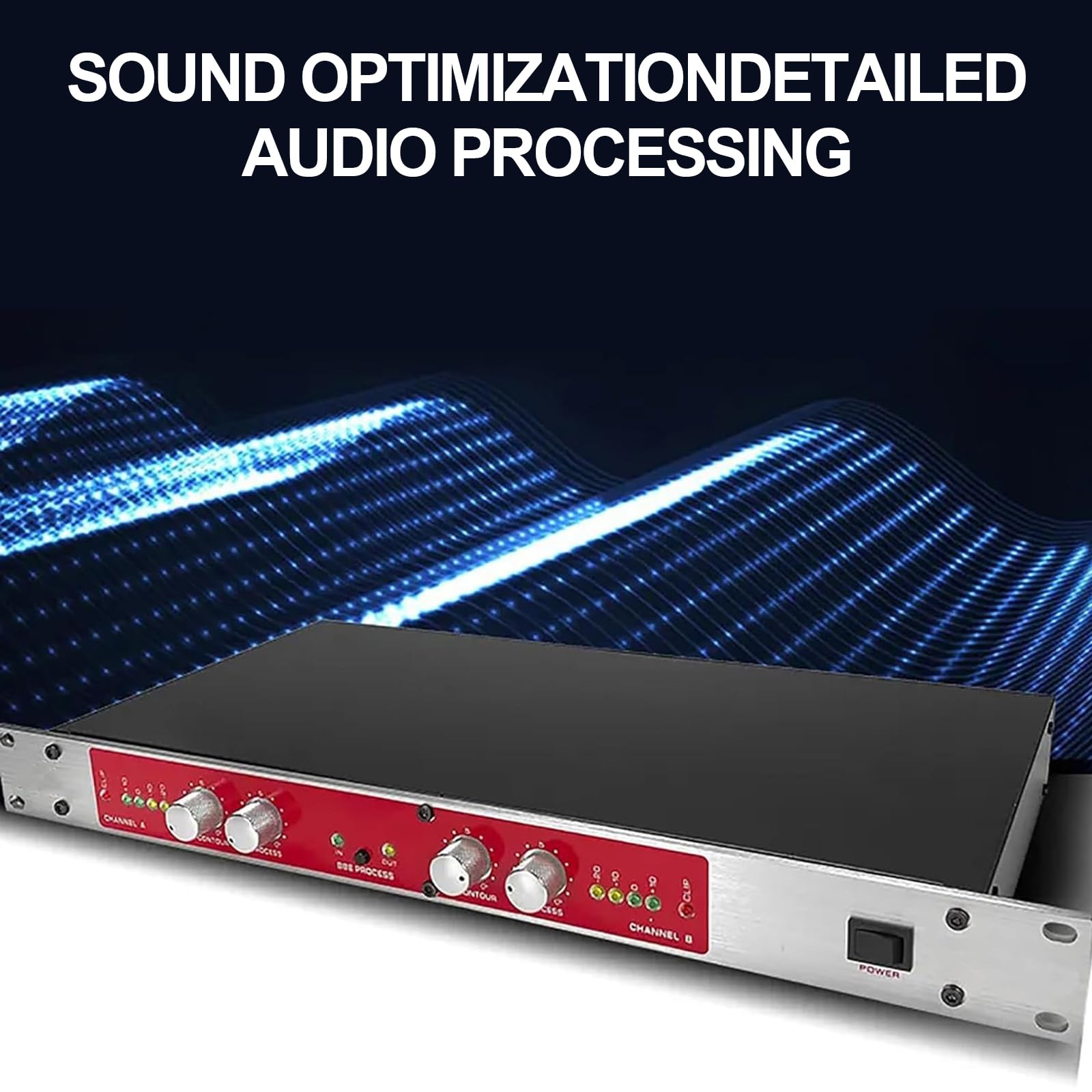 882I Mejorador de Audio Profesional, Procesador de Audio Profesional, Excitador y Optimizador de Sonido, con Ajuste de Frecuencia de Agudos/Graves, para Karaoke en Casa, Escenario, Transmisión en